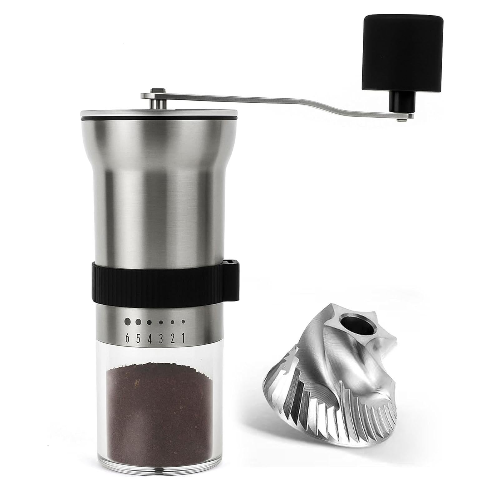 Molino de café manual Matrjestice con muela de acero inoxidable 31.7g