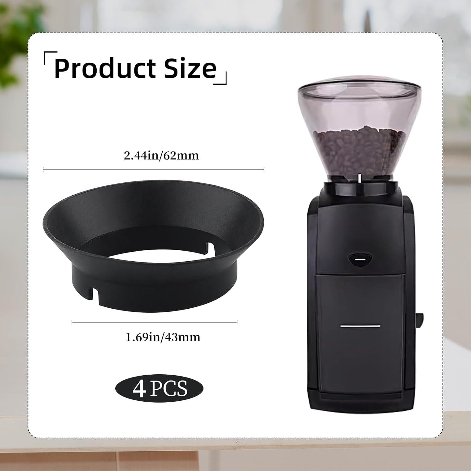 4 Juntas de Silicona para Molinillos Baratza Virtuoso y Encore