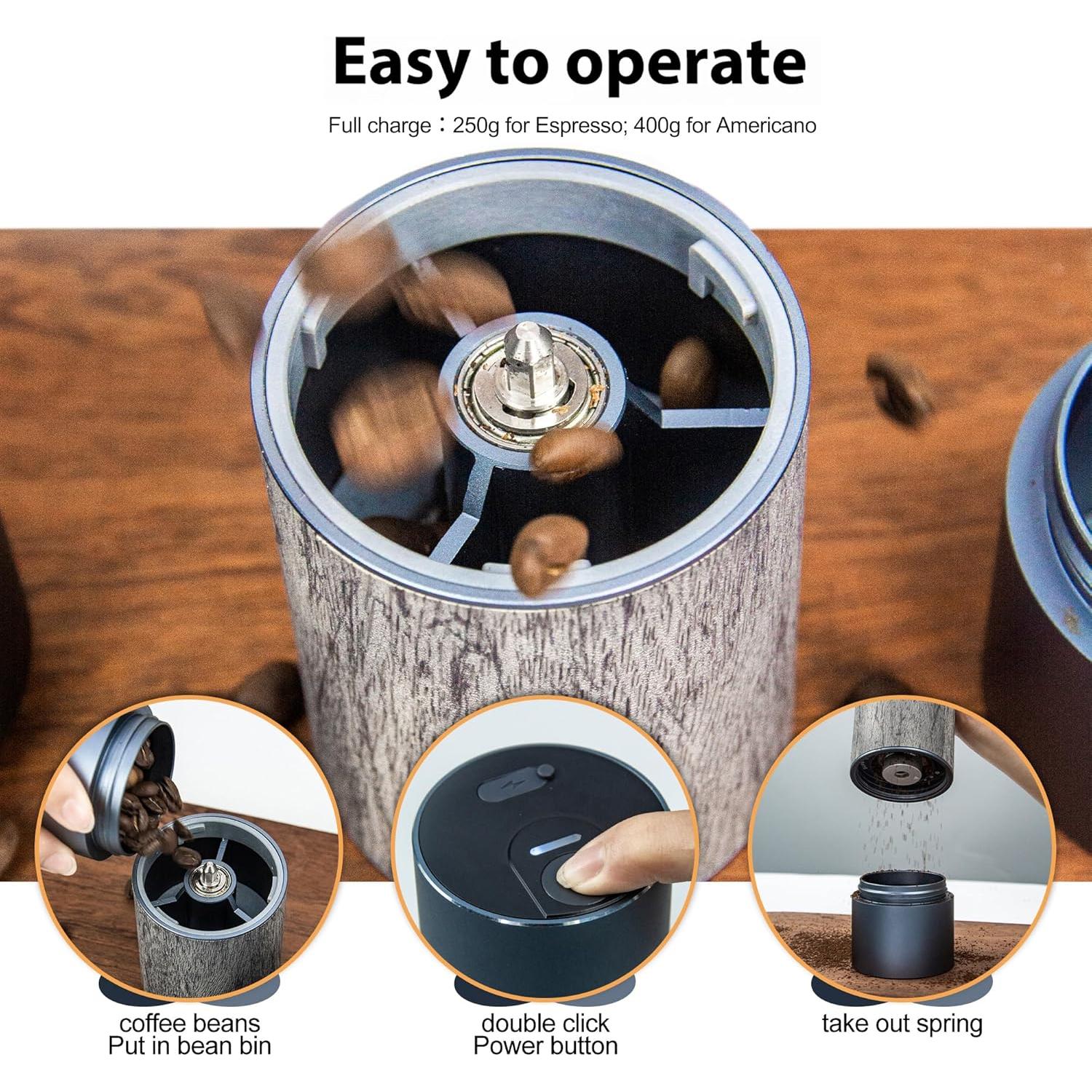 Molinillo de Café Eléctrico CERA+ Portátil para Espresso