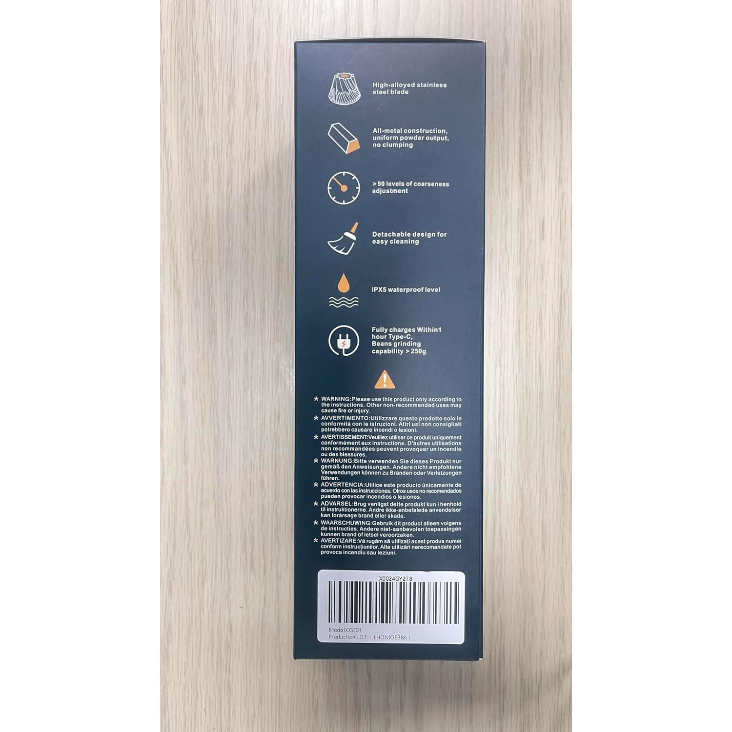 Molinillo de Café Eléctrico CERA+ Portátil para Espresso