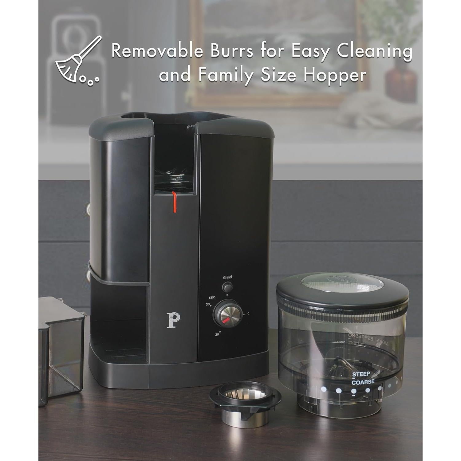 Molino de Café PALICO FCG1317UL 250g Acero Inoxidable Negro Mate