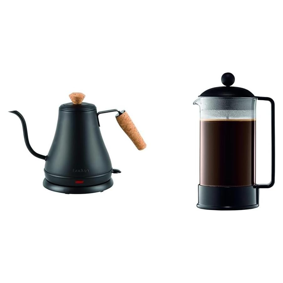 Paquete Bodum: Hervidor Eléctrico 800ml + Prensa Francesa 1000ml