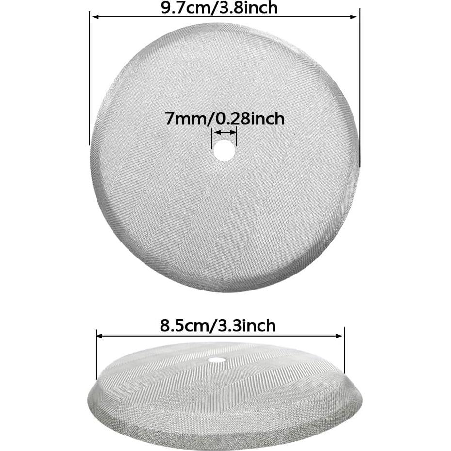 Filtros de Repuesto para Prensa Francesa ACKLLR - 4 Unidades de Acero Inoxidable 10 cm