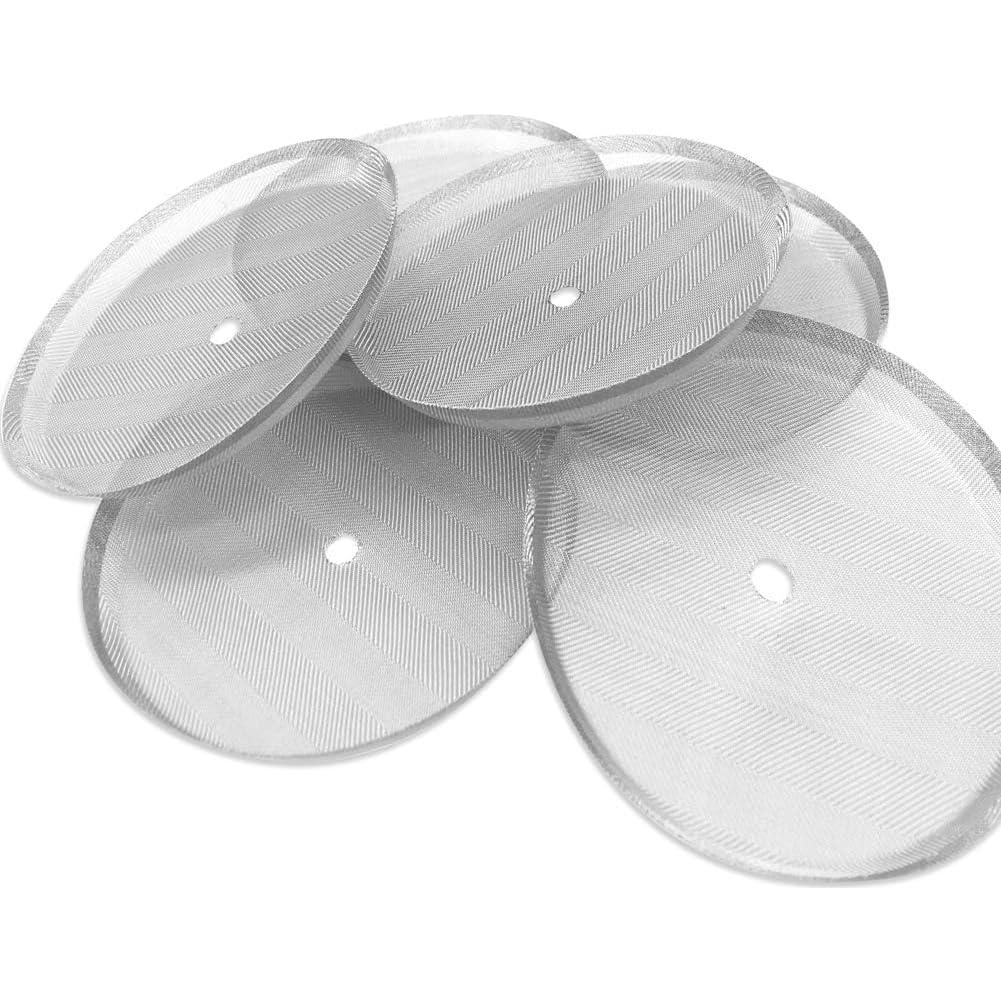 Filtros de Repuesto para Prensa Francesa ACKLLR - 4 Unidades de Acero Inoxidable 10 cm