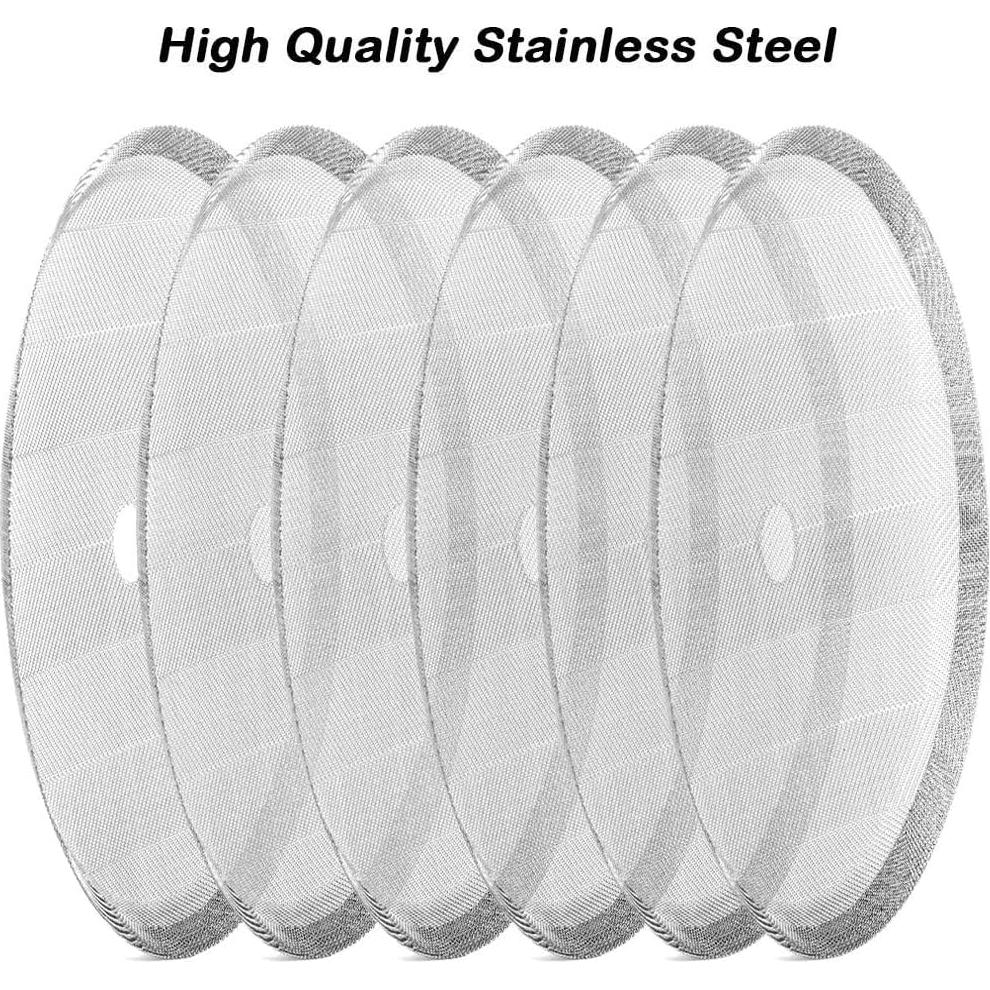 Filtros de Repuesto para Prensa Francesa ACKLLR - 4 Unidades de Acero Inoxidable 10 cm