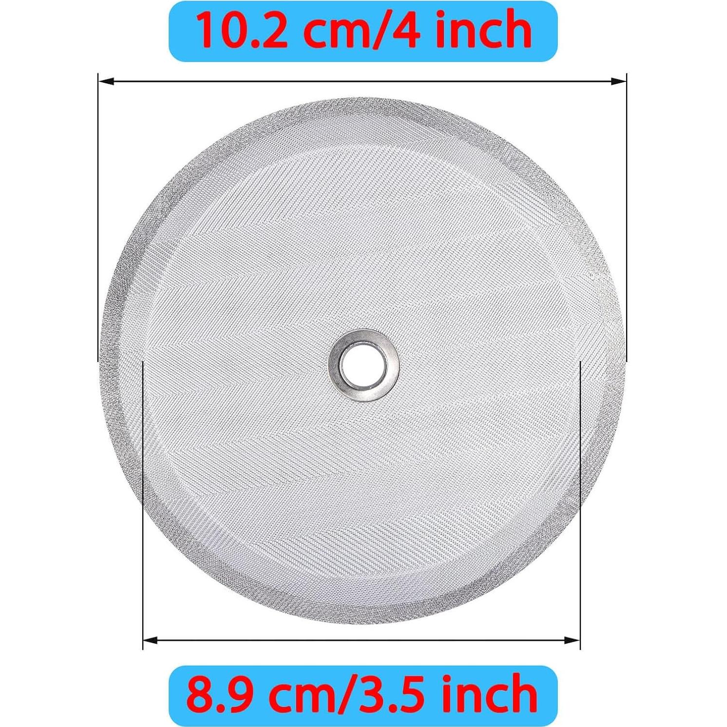 4 Filtros de Acero Inoxidable Attsky para Prensa Francesa 10.16 cm