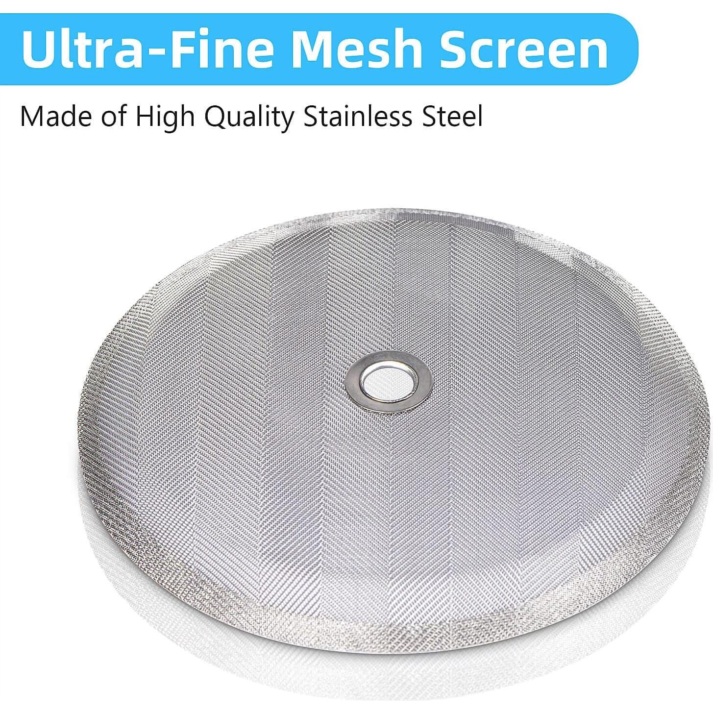 4 Filtros de Acero Inoxidable Attsky para Prensa Francesa 10.16 cm