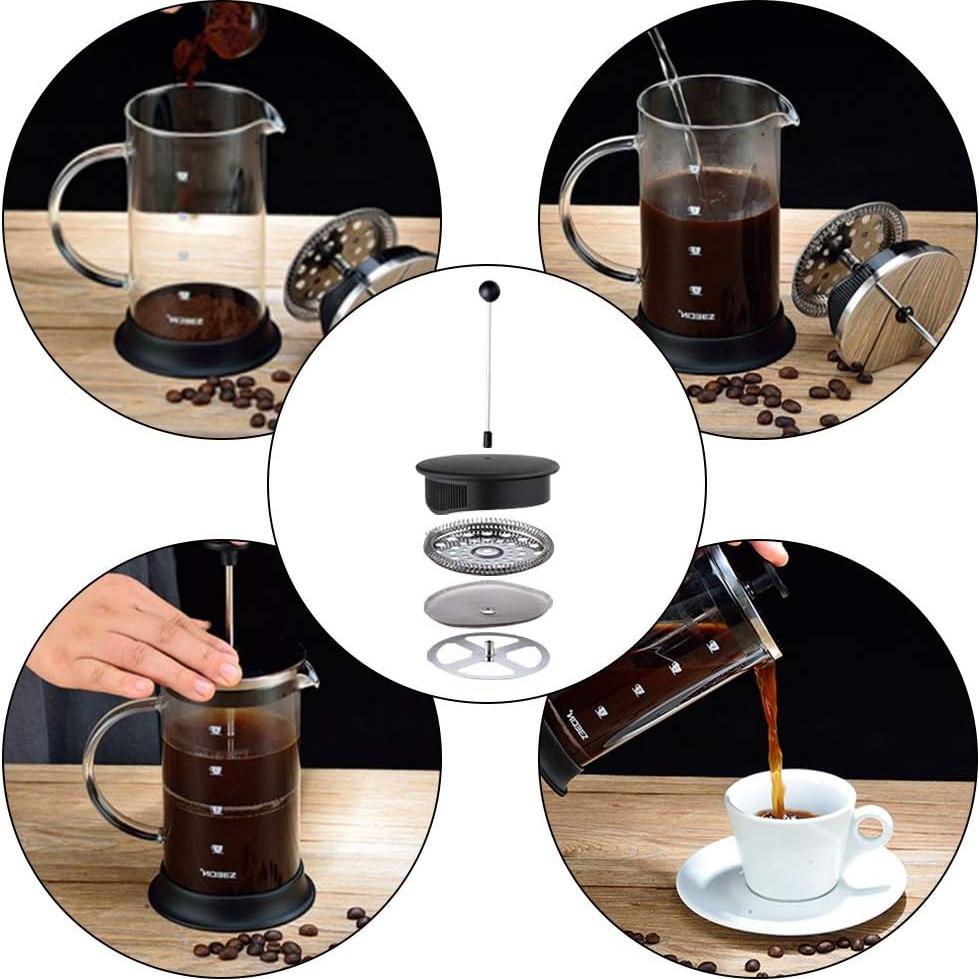 Paquete de 4 Filtros de Acero Inoxidable findTop para Prensa Francesa