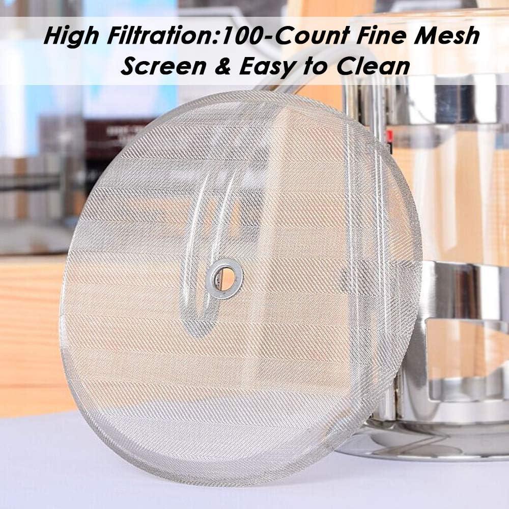 Paquete de 4 Filtros de Acero Inoxidable findTop para Prensa Francesa