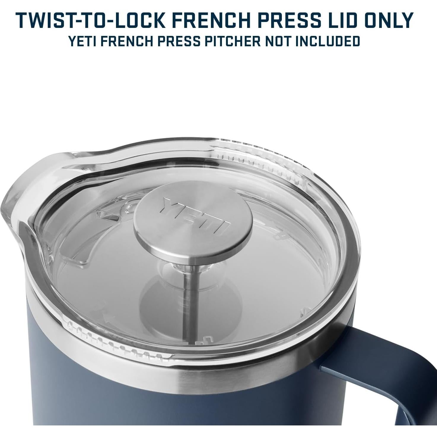 Tapa de Prensa Francesa YETI Twist-To-Lock con Filtro 1.89 L