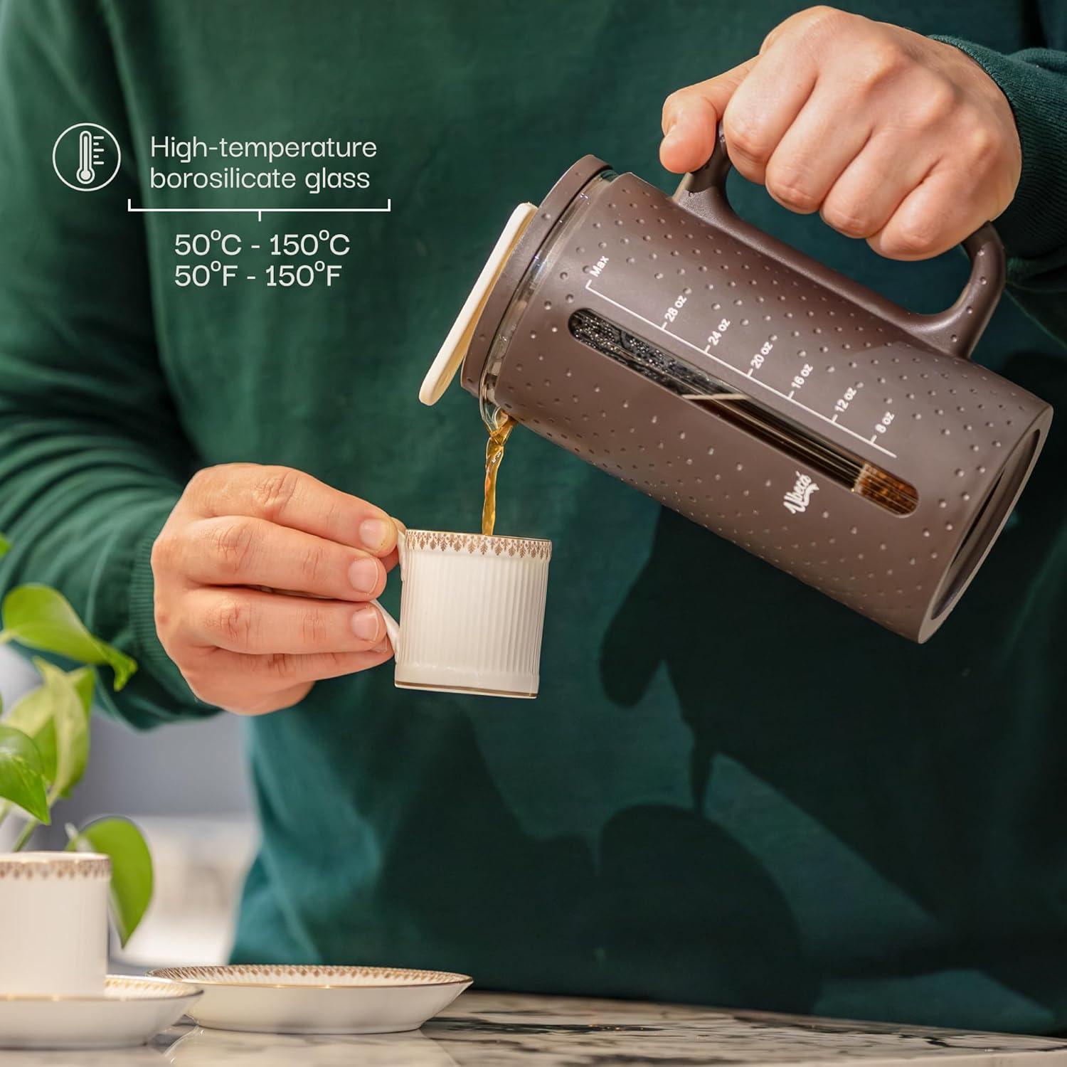 Prensa Francesa Ubeca 1000ml Vidrio Borosilicato Café Té