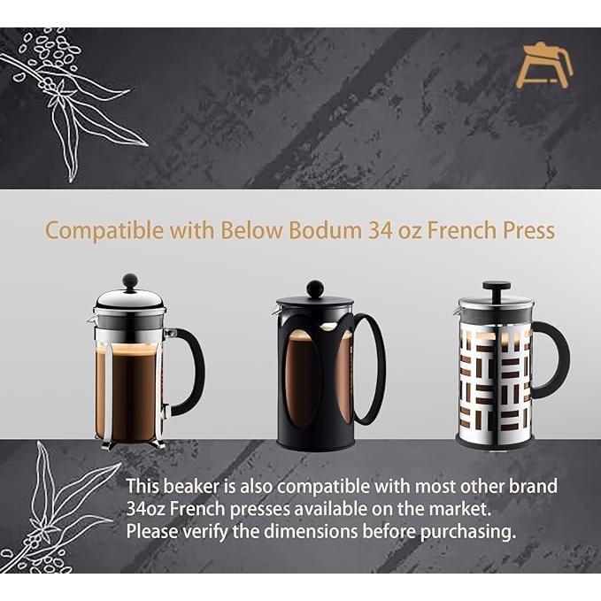 Jarra de Vidrio Reemplazo Bodum Prensa Francesa 1L