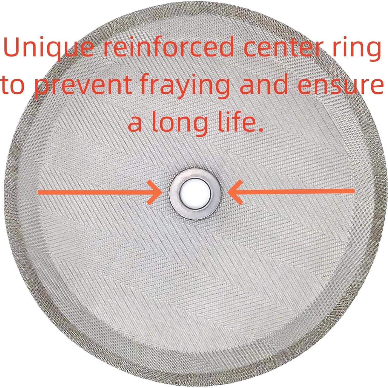 6 Filtros de Acero Inoxidable Ruilida para Prensa Francesa 10 cm