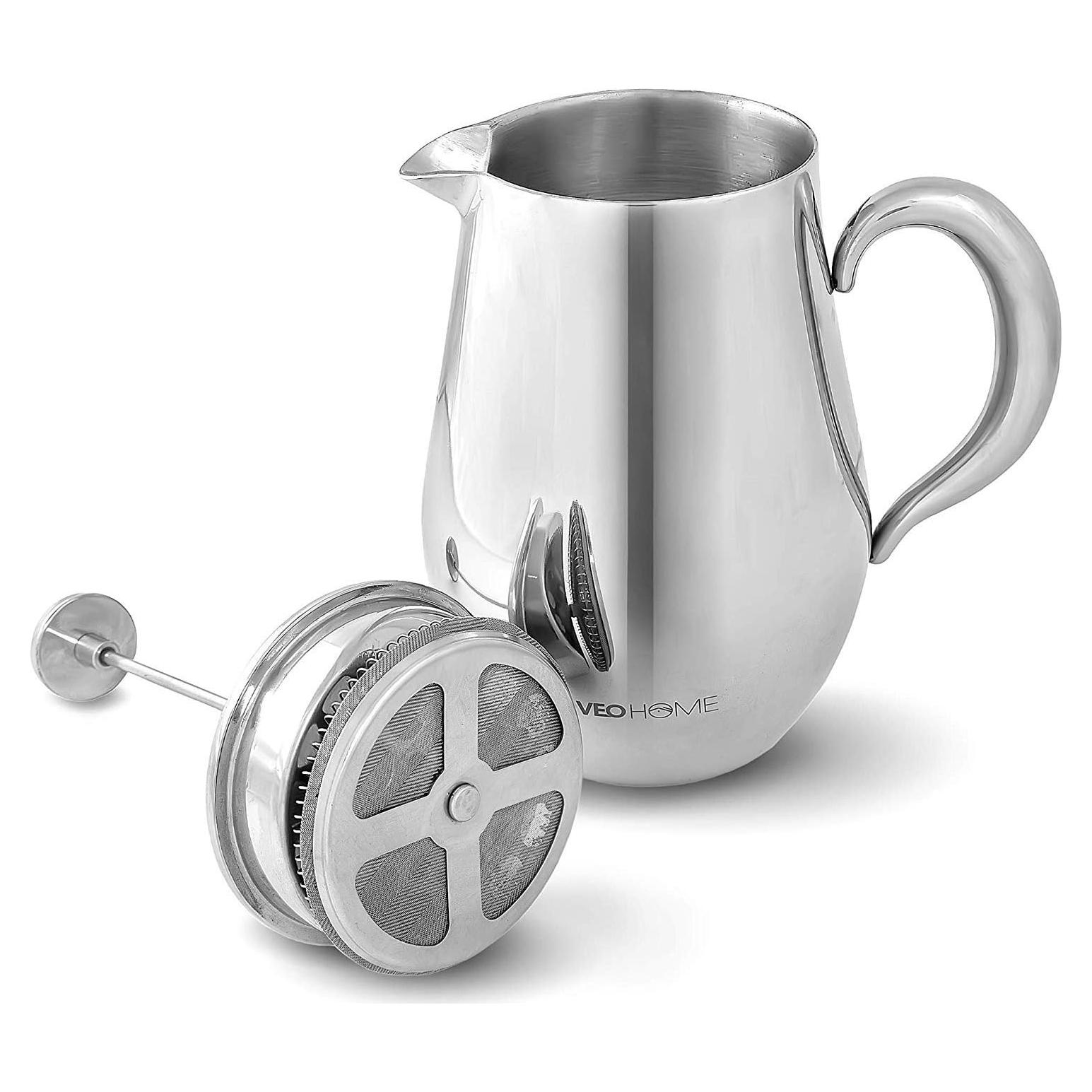 Cafetera Prensa Francesa VeoHome 1L Acero Inoxidable Irrompible