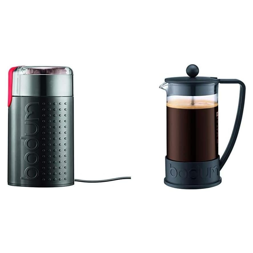 Molinillo de Cuchillas Bodum BISTRO + Cafetera Prensa Francesa 1L