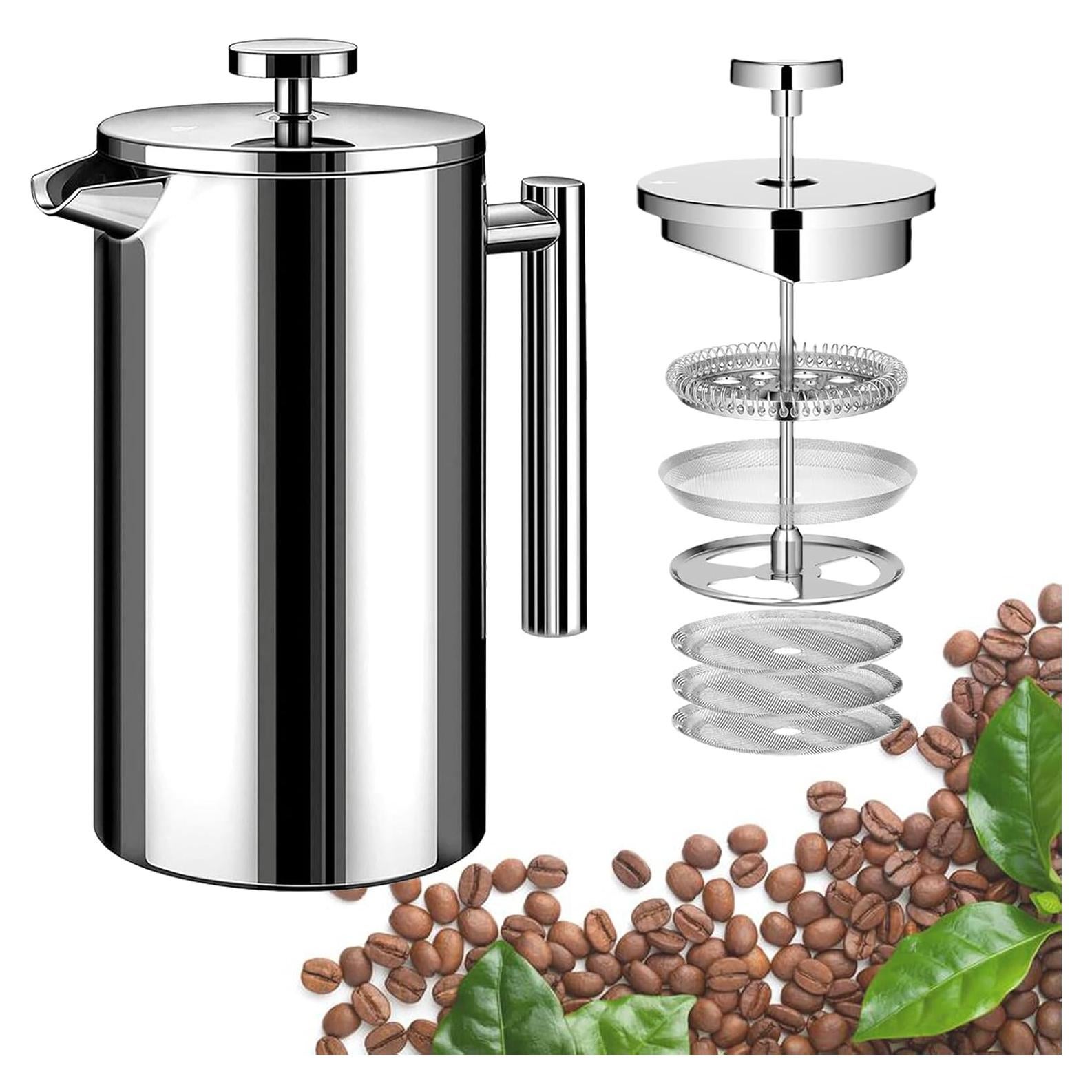 Cafetera Prensa Francesa WORBIC 12oz Acero Inoxidable Aislada