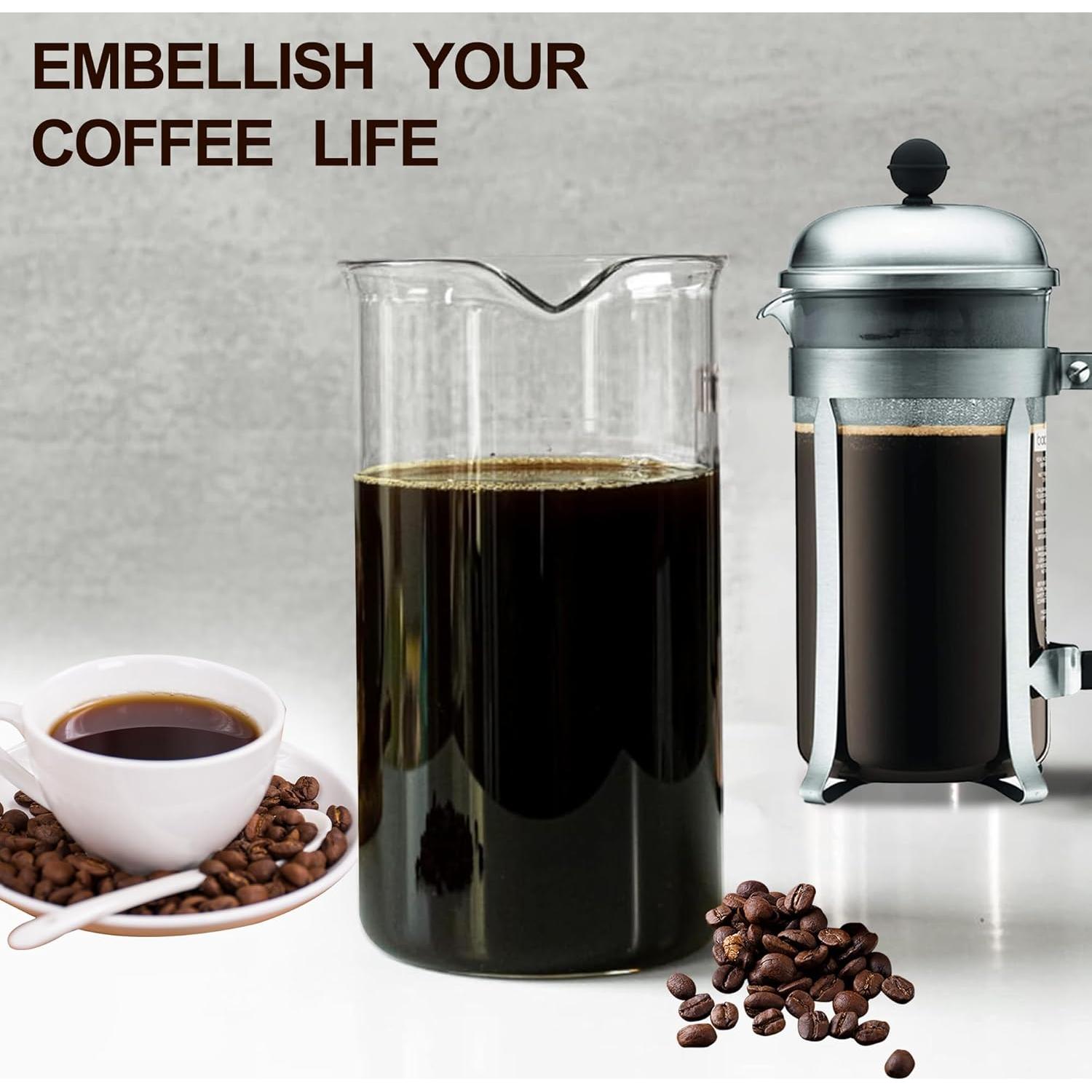 Reemplazo de Vidrio para Prensa Francesa TEITEAI 1L Apto Lavavajillas