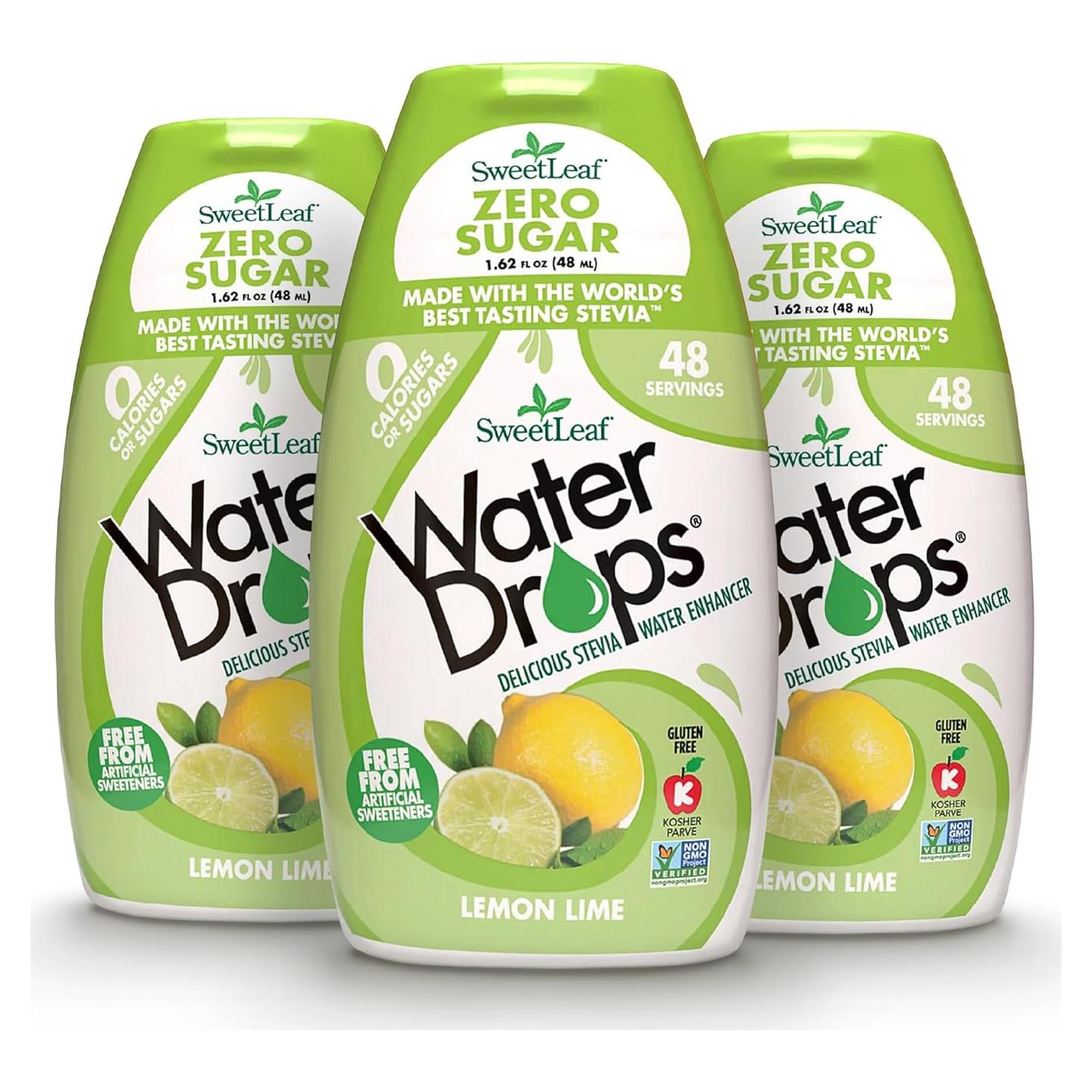 Gotas de Agua SweetLeaf Limón Lima - Saborizante Sin Azúcar 3x1.62oz