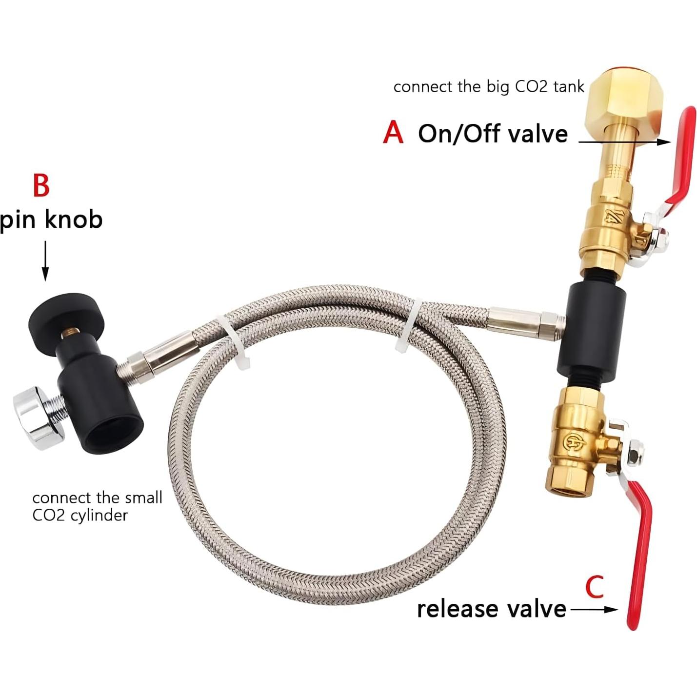 Adaptador de Recarga CO2 VaVoger para Máquina de Soda 61 cm