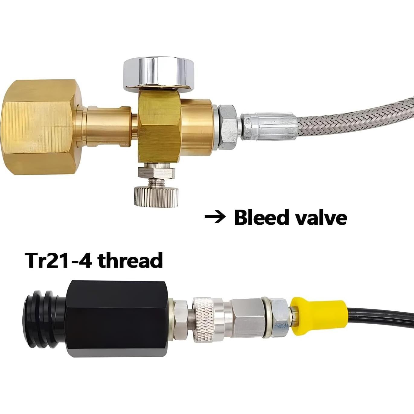 Adaptador de manguera Co2 VaVoger con manómetro 152.4 cm