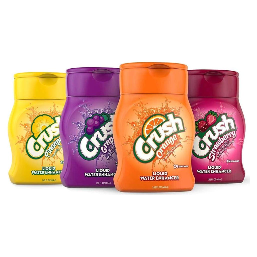 Mejorador de Agua Líquido Crush - 4 Botellas 48 ml, 0 Azúcar