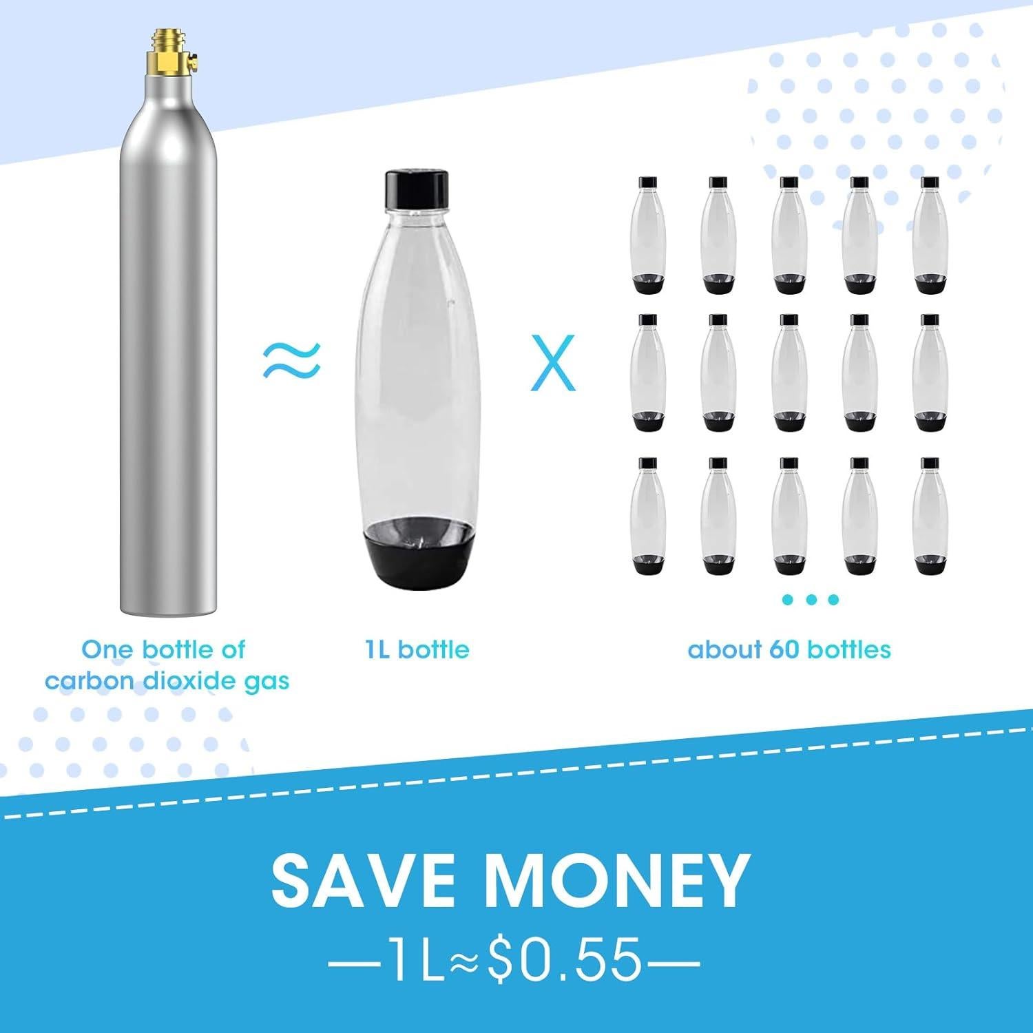 Carbonatador de CO2 PA SONG 60L Compatible SodaStream