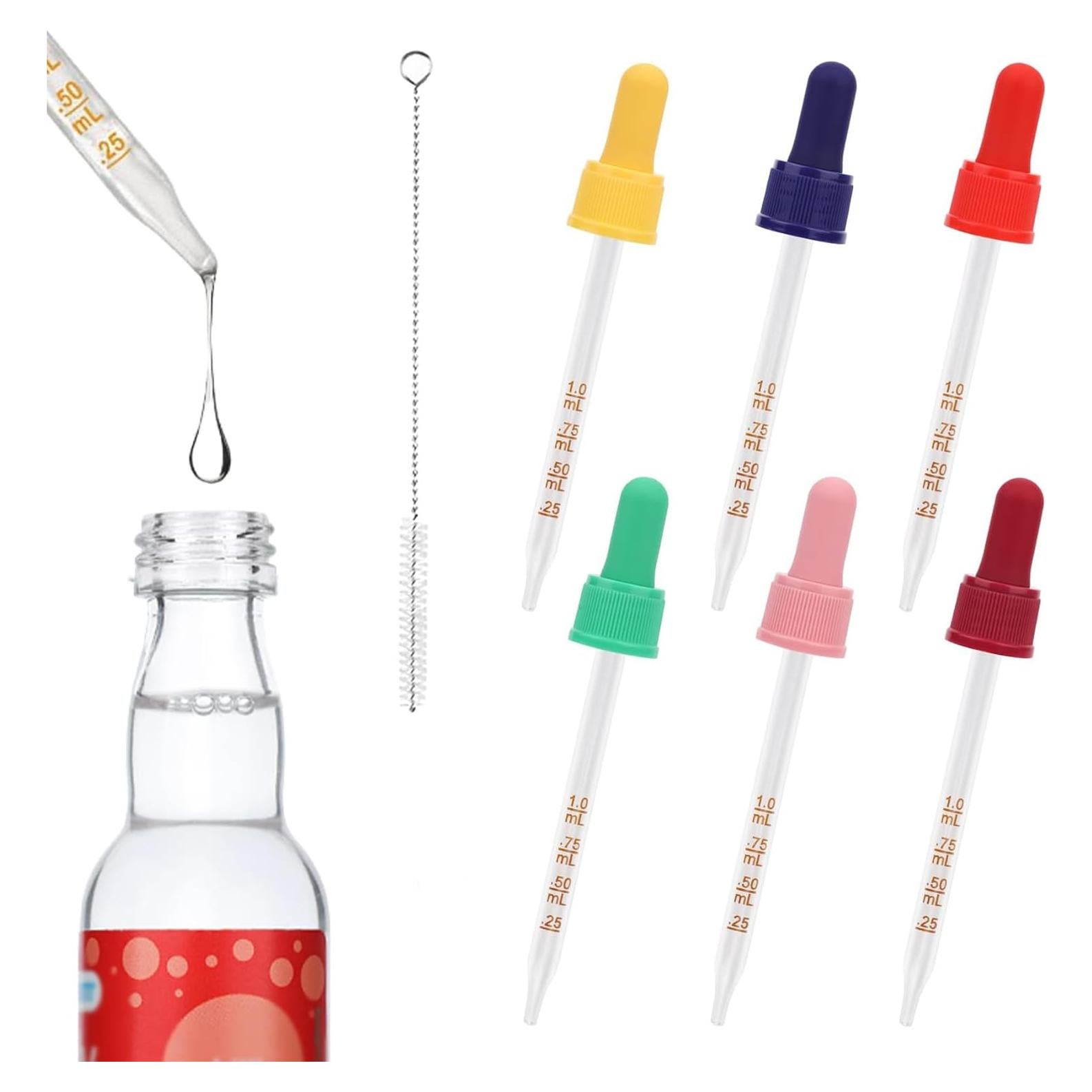 Cuentagotas de Vidrio PetPog 1ml - Juego de 6 a Prueba de Fugas