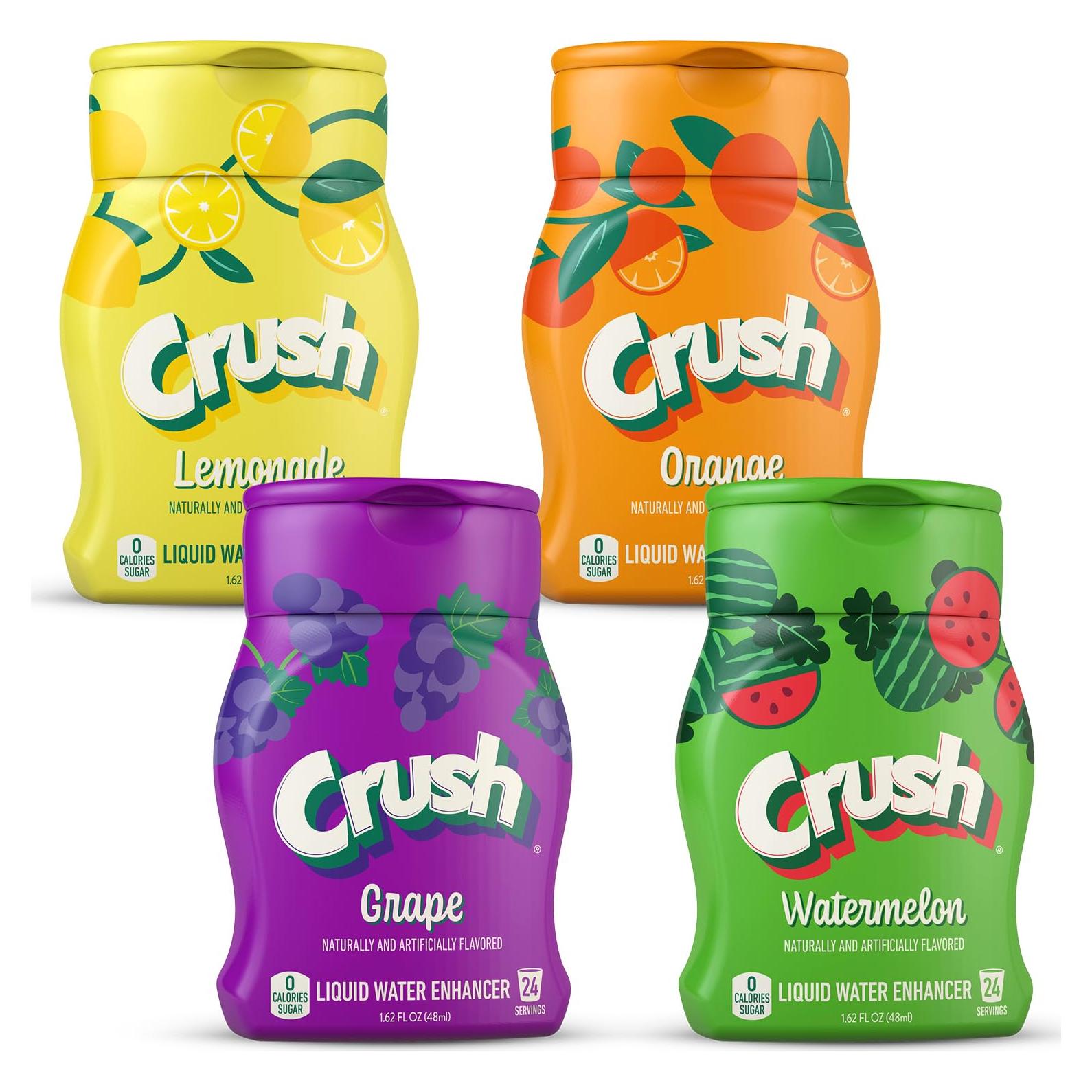Mejorador de Agua Crush Verano - Sin Azúcar, 4 Botellas