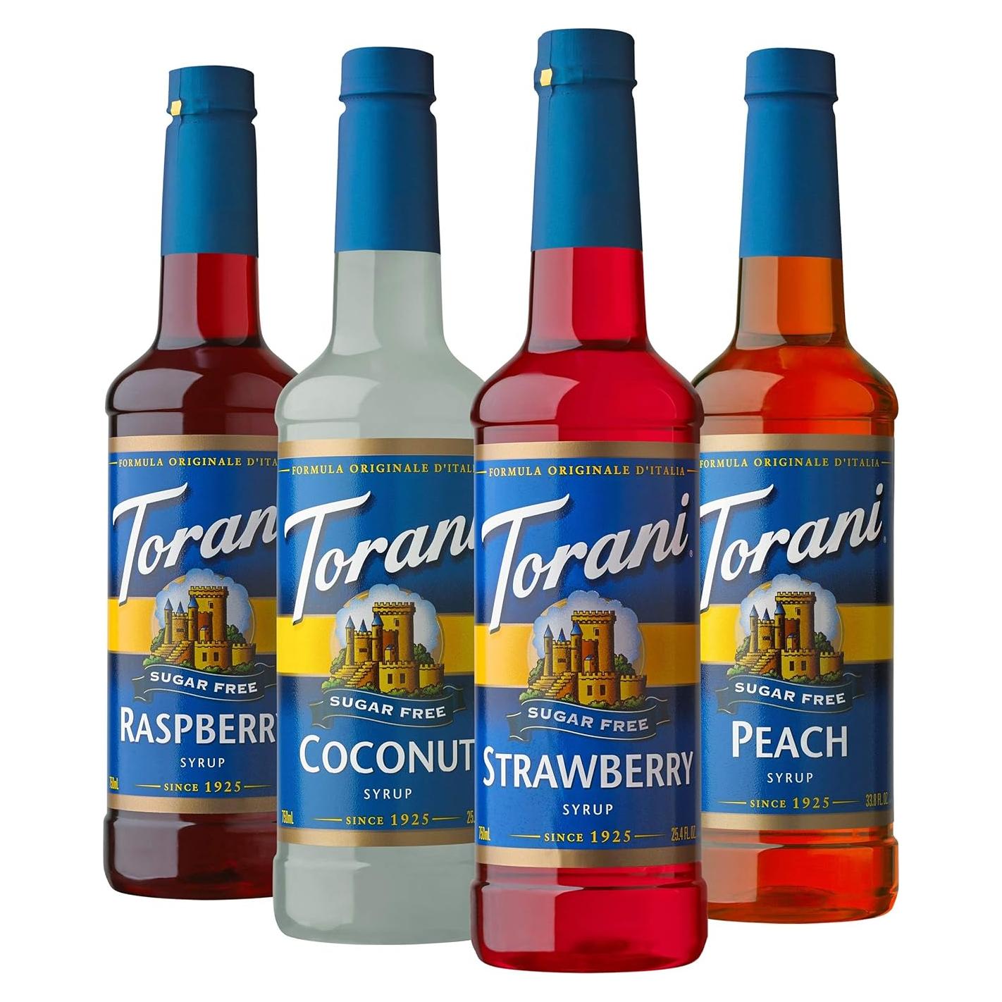 Paquete de Sirope Sin Azúcar Torani - Variedad Soda 4 Sabores