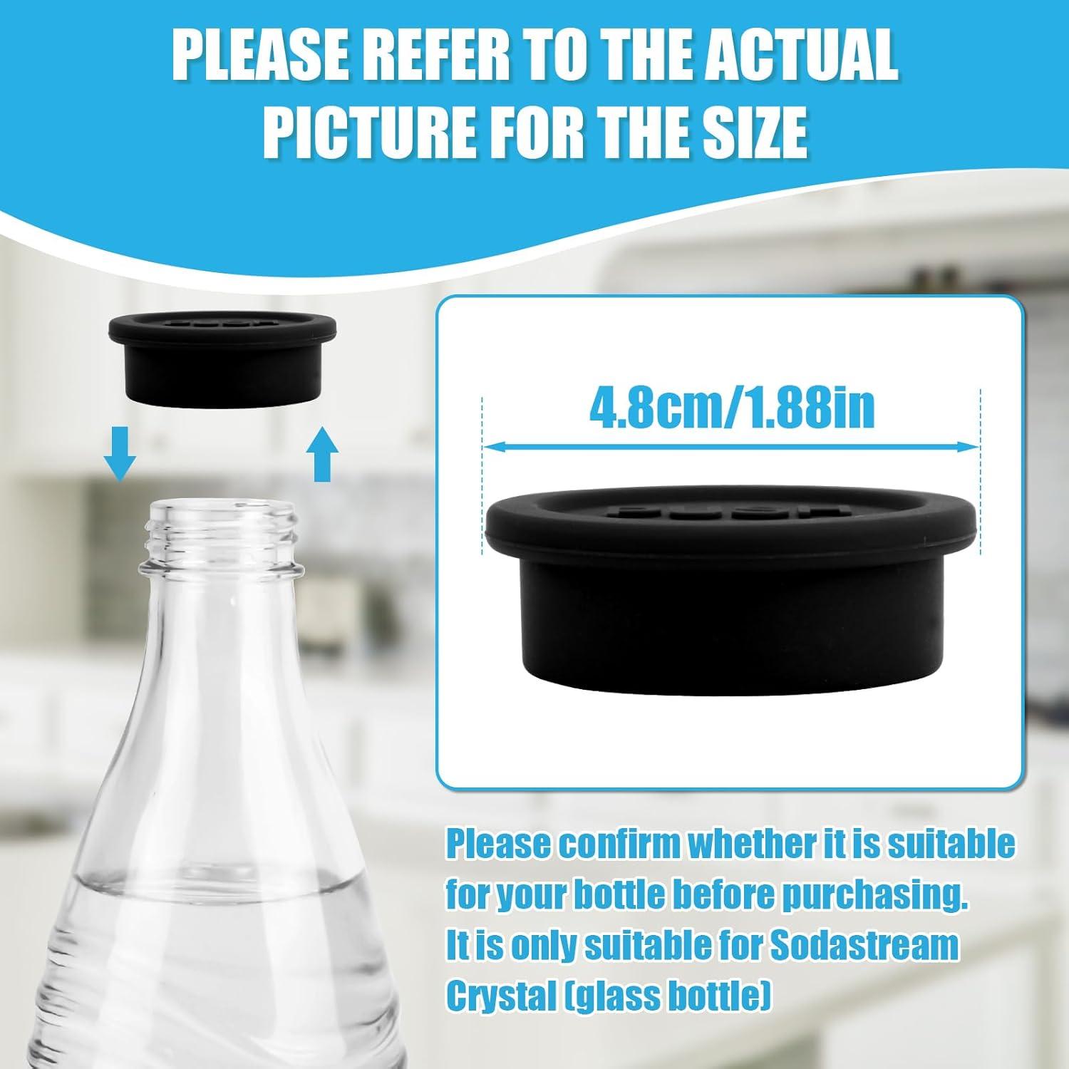 4 Tapas de Botellas de Silicona Reutilizables Gosknor - Negro