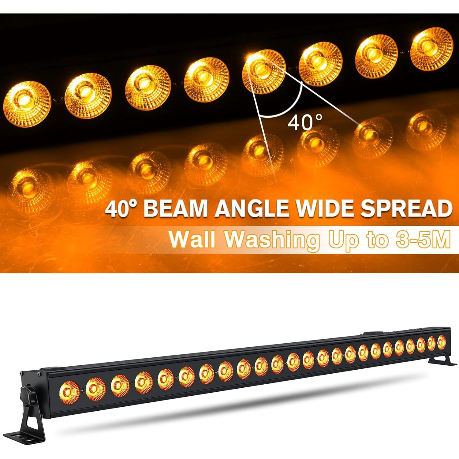 Barra de Luz LED LaluceNatz 24 LEDs 96W RGBA para Eventos