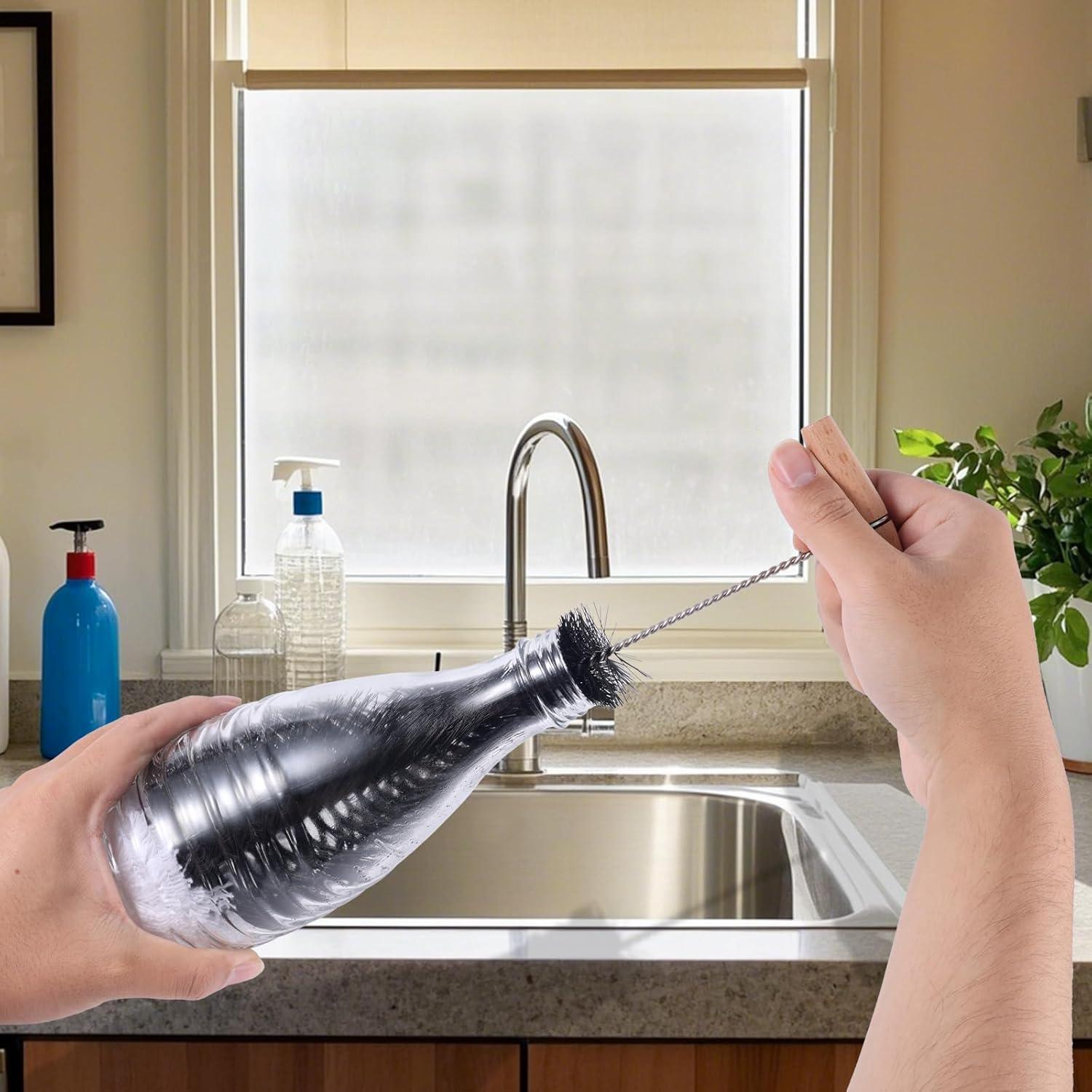 Cepillo para Botellas BOXOB 37 cm Cerdas Suaves Antirayaduras