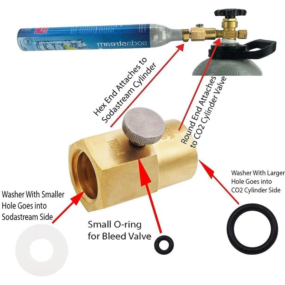 Adaptador de Recarga CO2 Farwind para Botellas de Soda