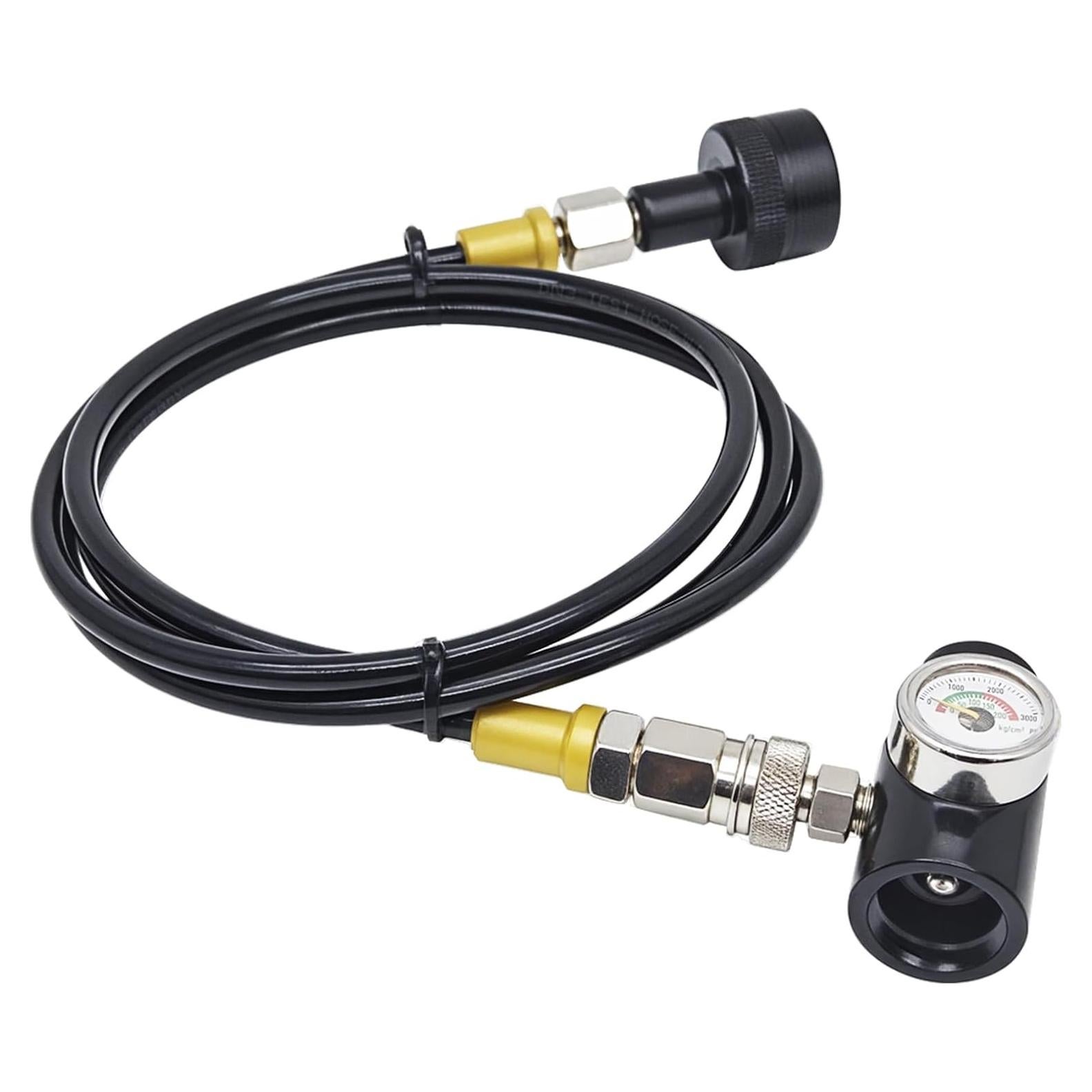 Adaptador de Recarga de CO2 ZRDR con Manómetro y Manguera 127 cm