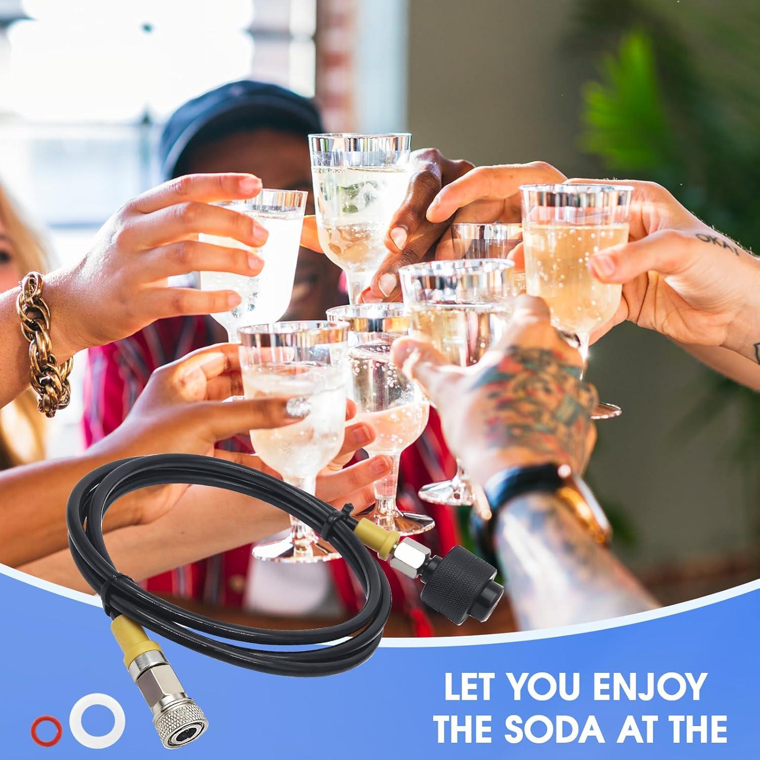 Adaptador de Recarga de CO2 ZRDR con Manómetro y Manguera 127 cm