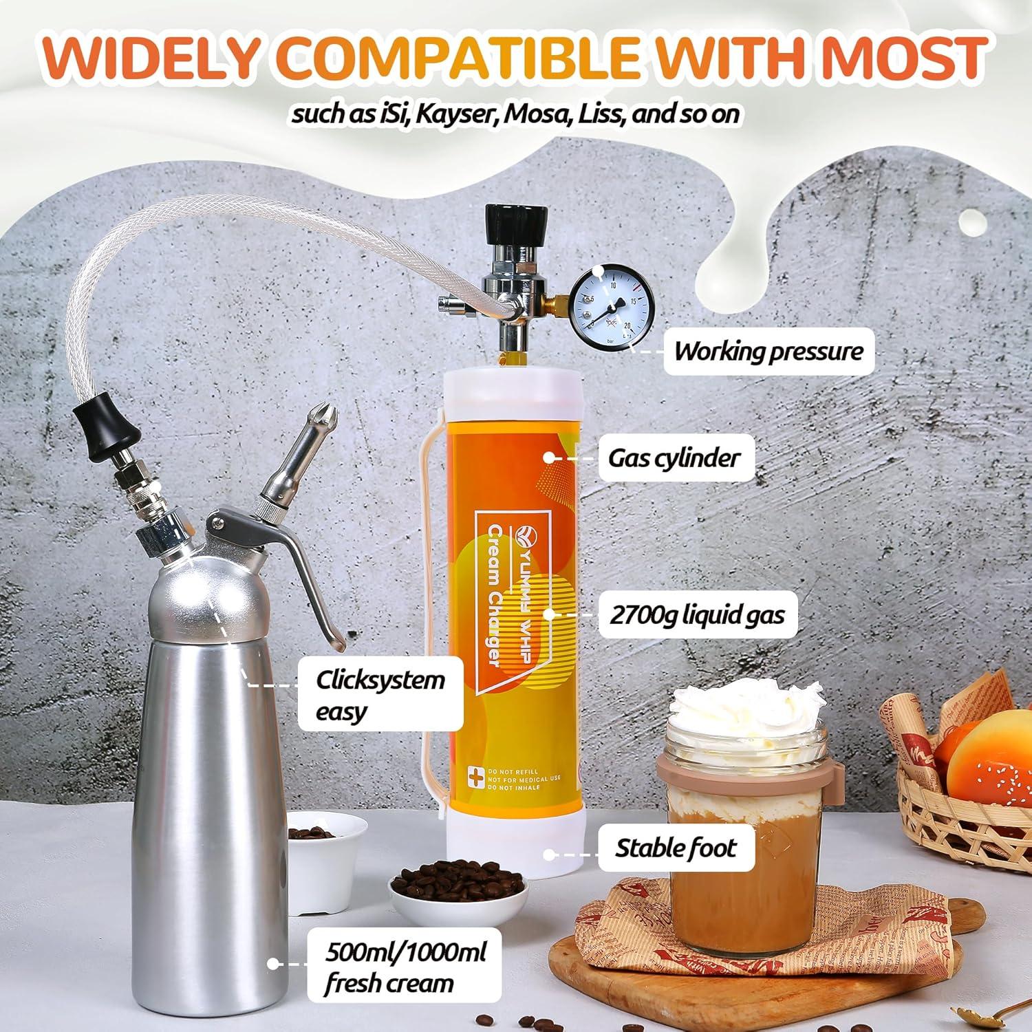 Cargador de Crema Batida Yummy Whip 2700g - 2 Cilindros