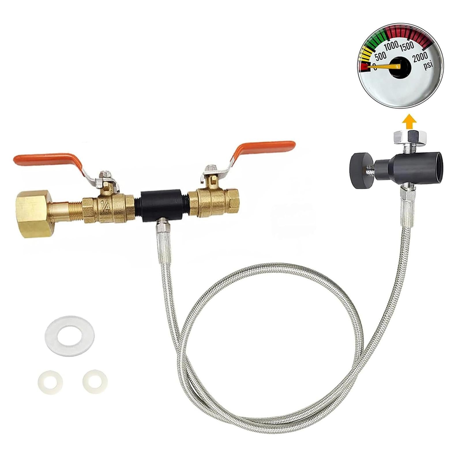 Adaptador de Manguera para Recarga de CO2 KUMAS CGA320 91.44 cm