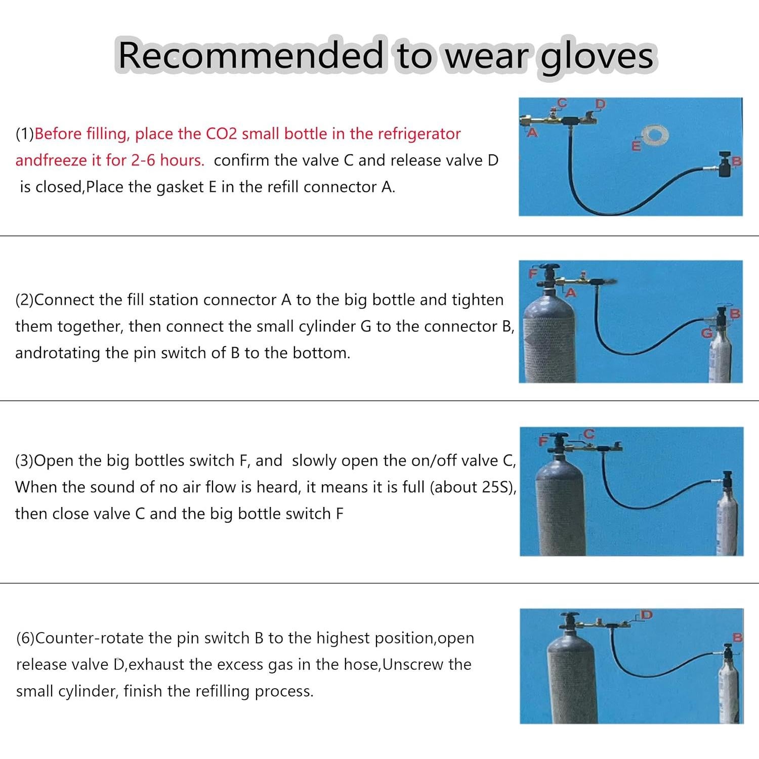 Adaptador de Manguera para Recarga de CO2 KUMAS CGA320 91.44 cm