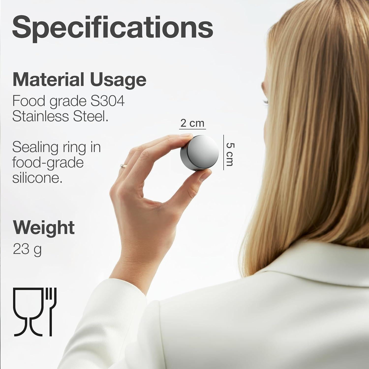 Tapa de Botella de Acero Inoxidable Nordiqo - Paquete de 2