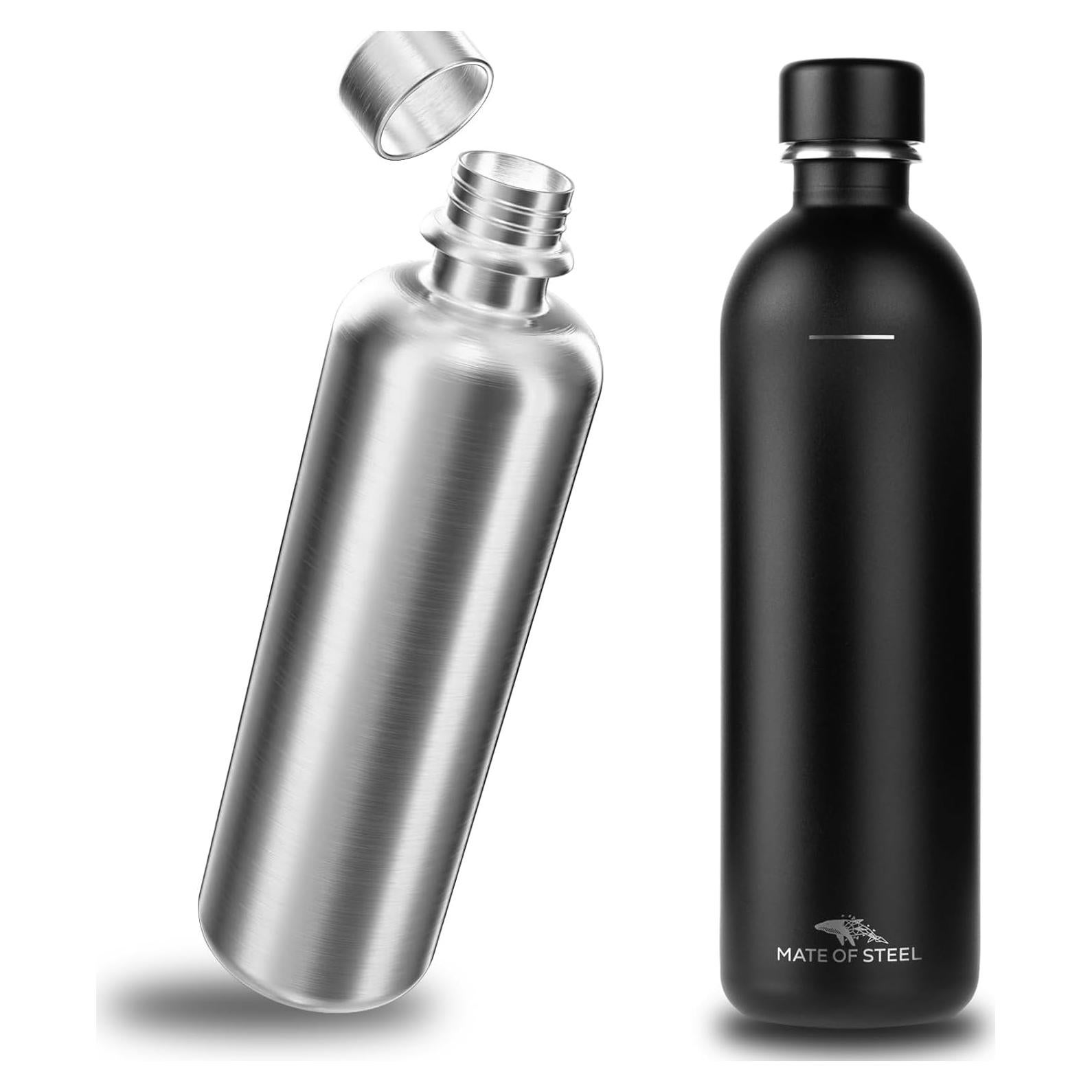 Botella de Acero Inoxidable MATE OF STEEL 2x1035ml para SodaStream