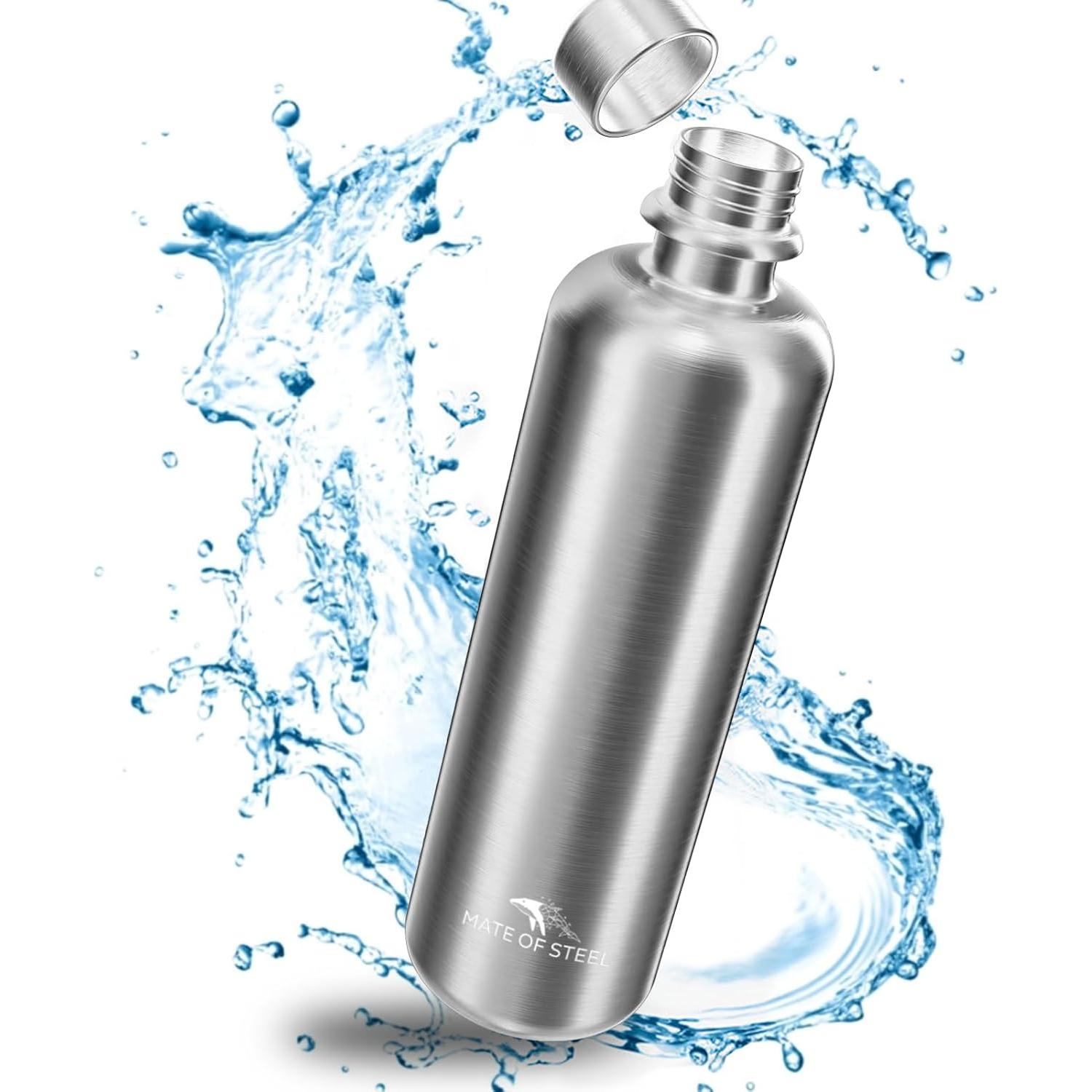 Botella de Acero Inoxidable MATE OF STEEL 2x1035ml para SodaStream