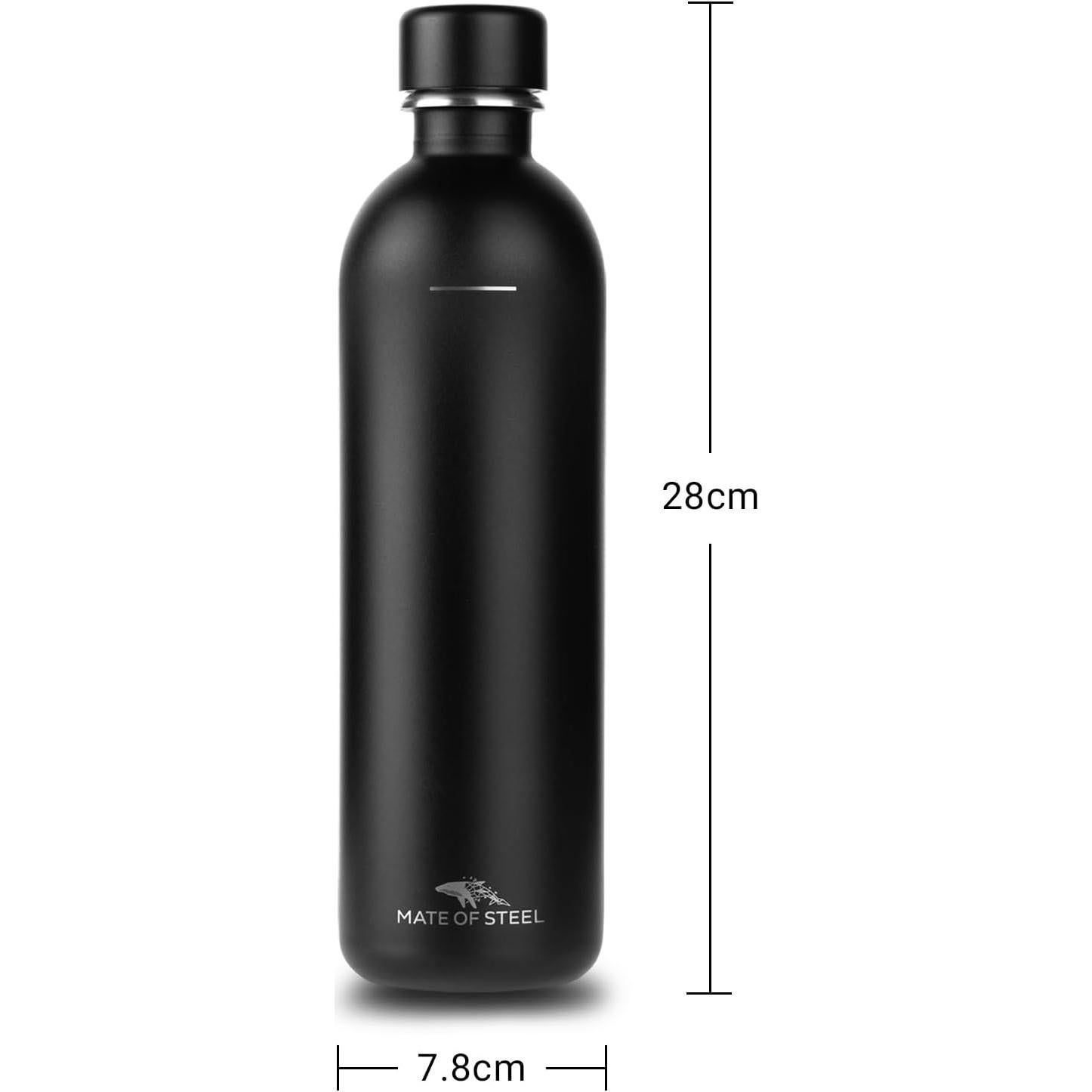 Botella de Acero Inoxidable MATE OF STEEL 2x1035ml para SodaStream