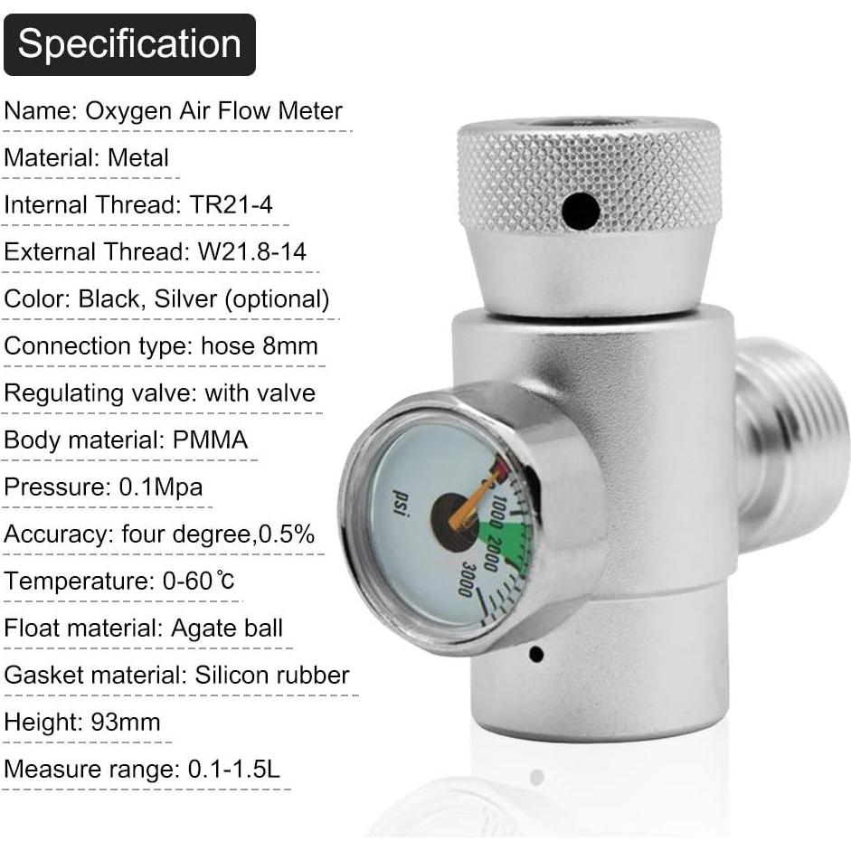 Regulador de CO2 Simlug con Medidor para Tanques de SodaStream