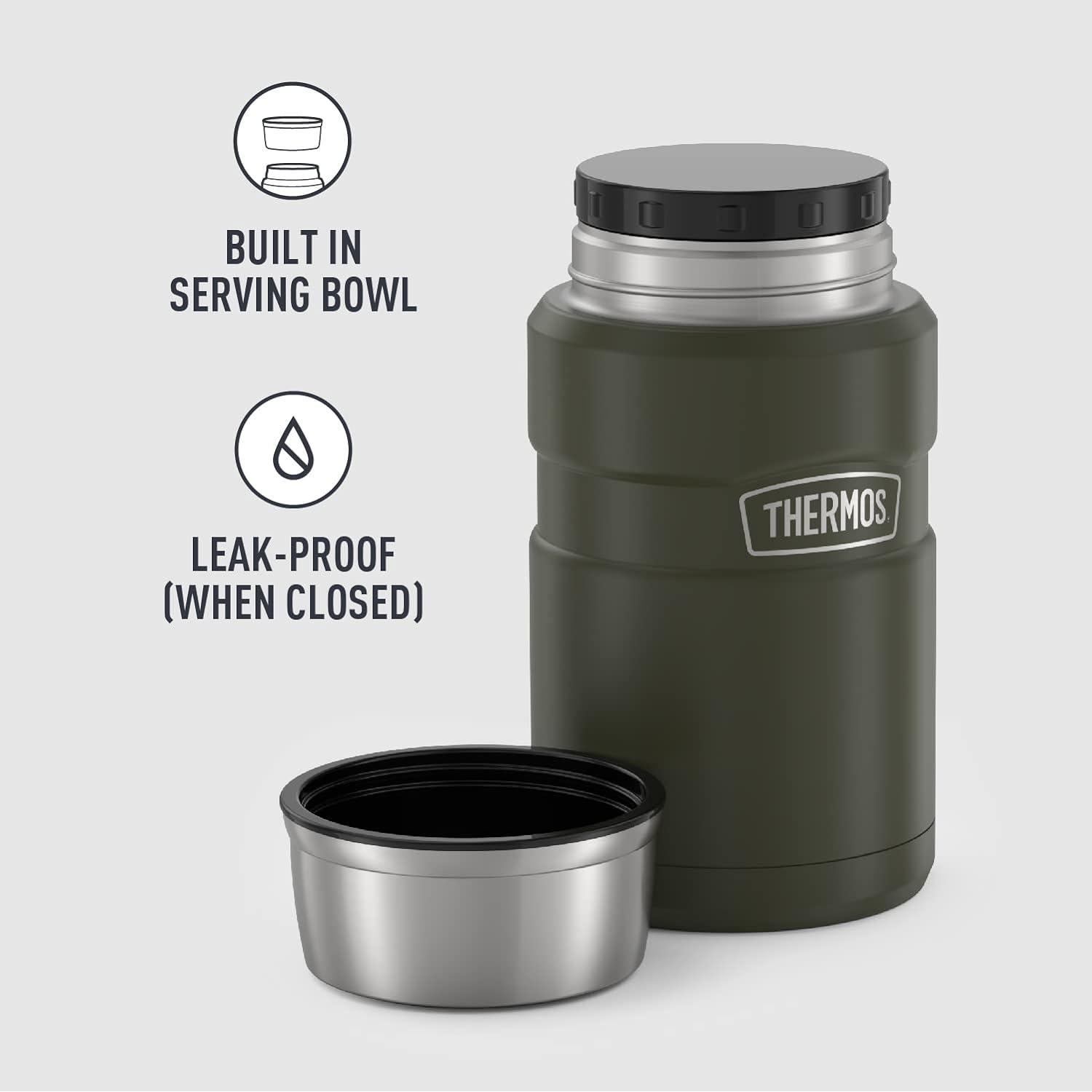 Tarro de Comida Aislado THERMOS 710ml Verde Militar