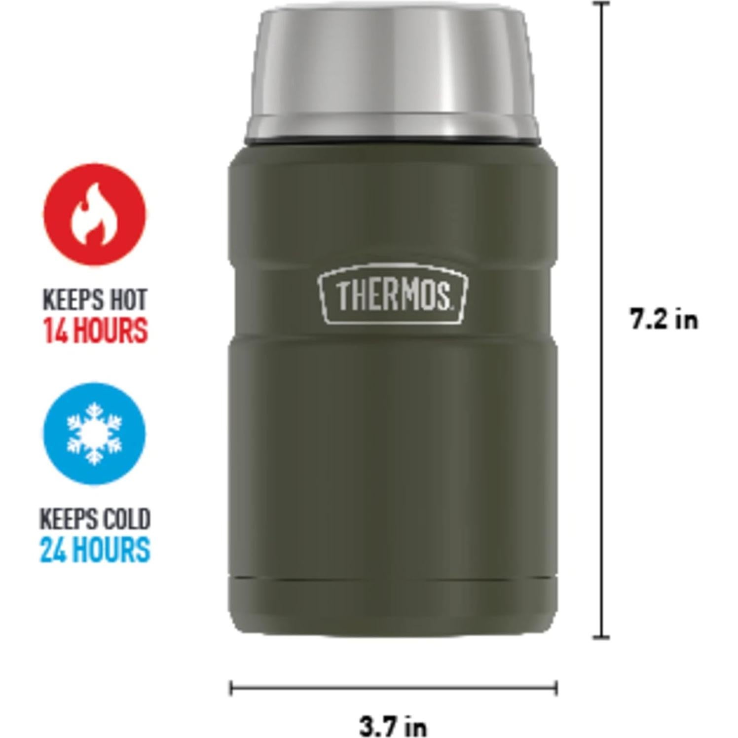 Tarro de Comida Aislado THERMOS 710ml Verde Militar