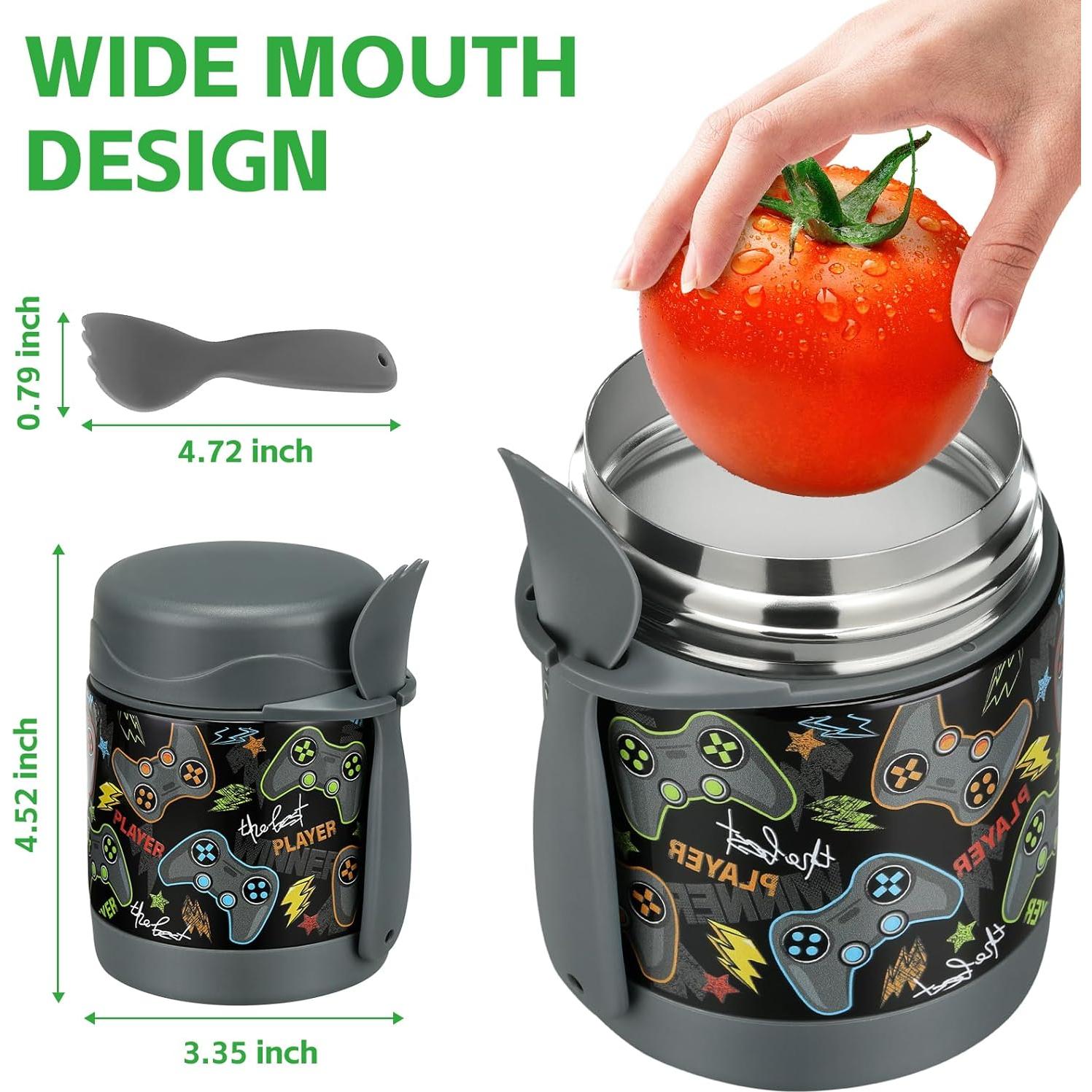 Tarro Térmico Pawtong 10oz Acero Inoxidable Niños Negro