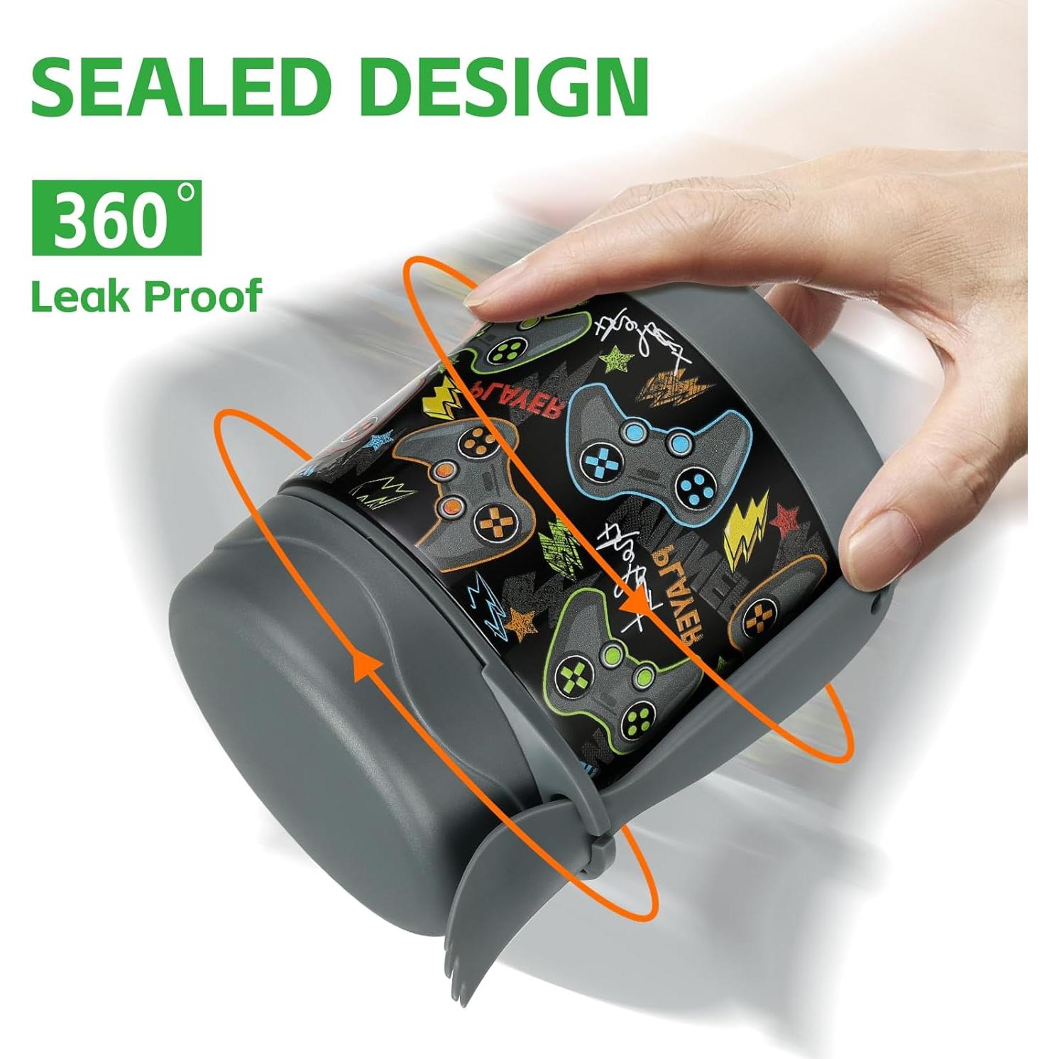 Tarro Térmico Pawtong 10oz Acero Inoxidable Niños Negro