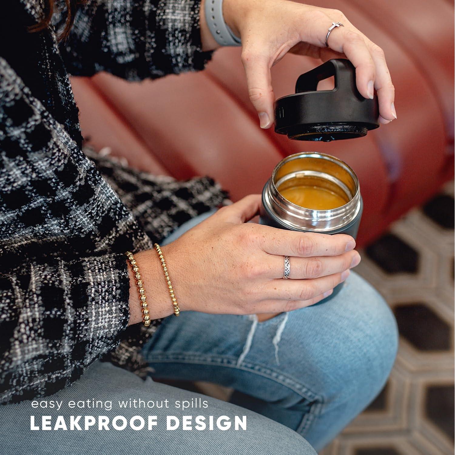 Tarro de Comida Simple Moderno 340ml Acero Inoxidable Aislado