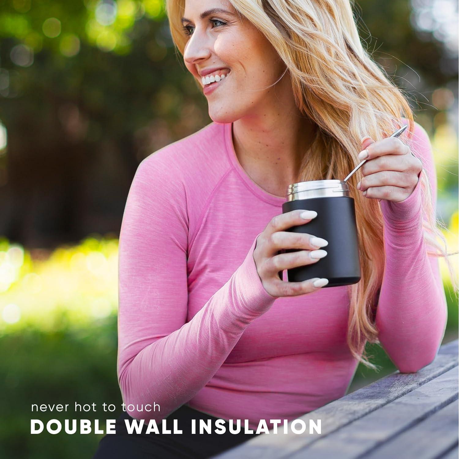 Tarro de Comida Simple Moderno 340ml Acero Inoxidable Aislado