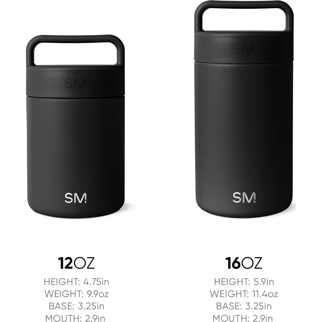 Tarro de Comida Simple Moderno 340ml Acero Inoxidable Aislado